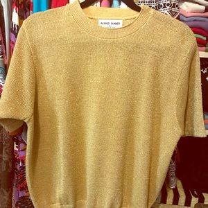 Gold short sleeve sweater